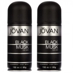 Deo - Jovan Black Musk 150 ml Deodorante For men Deodorant  X 2 (Retail Pack)