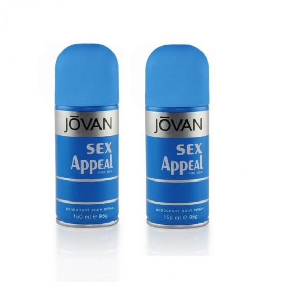 2 X Deo - Jovan Sex appeal 150 ml Deodorante For men Deodorant (Retail Pack)