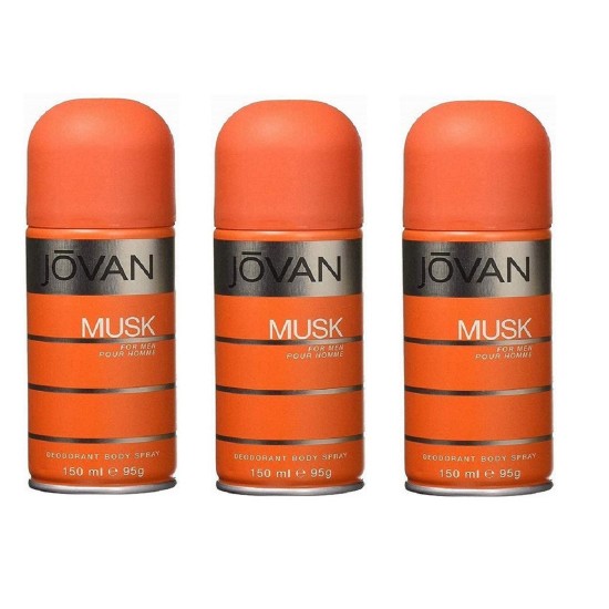 3 X Deo - Jovan Musk 150 ml Deodorante For men Deodorant (Retail Pack)