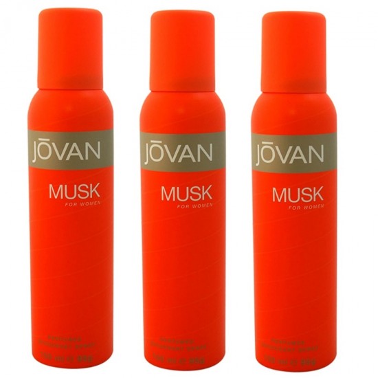 3 X Deo - Jovan Musk Women 150 ml Women Deodorant (Retail Pack)