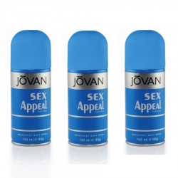 3 X Deo - Jovan Sex appeal 150 ml Deodorante For men Deodorant (Retail Pack)