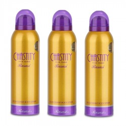 3 X Deo - Rasasi Chastity Pour Femme 200 ml for Women Deodorant (Retail Pack)
