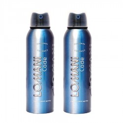 Deo - Lomani Paris Code 200 ml for Men X 2 Deodorant (Retail Pack)