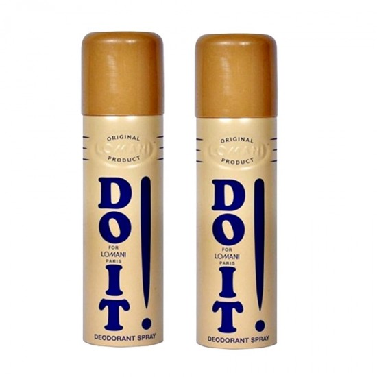 Deo - Lomani Paris Just Do It! 200 ml for Men X 2 Deodorant (Retail Pack)