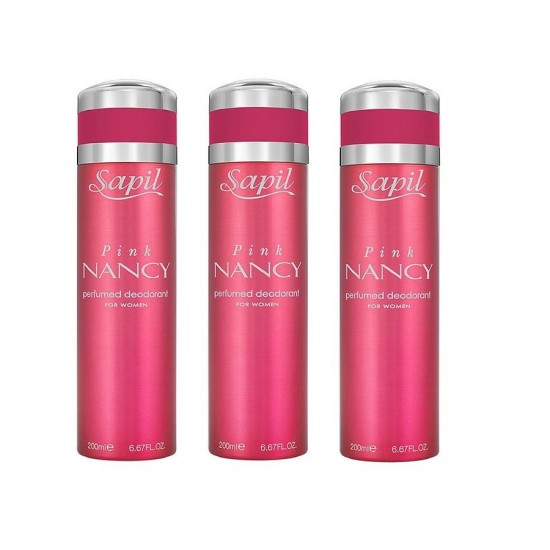3 X Deo - Sapil Nancy Pink 200ml Women Deodorant (Retail Pack)