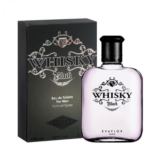 Evaflor Whisky Black 100 ml EDT for men perfume (Outer Box Damaged)